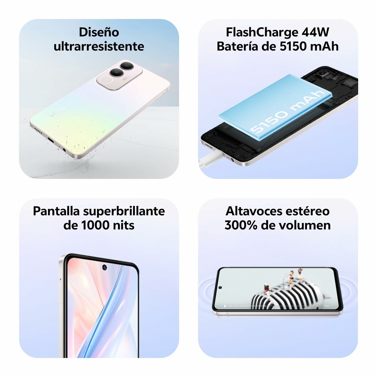 Smartphone Vivo Y19s Octa Core UNISOC T612 6 GB RAM 128 GB Black