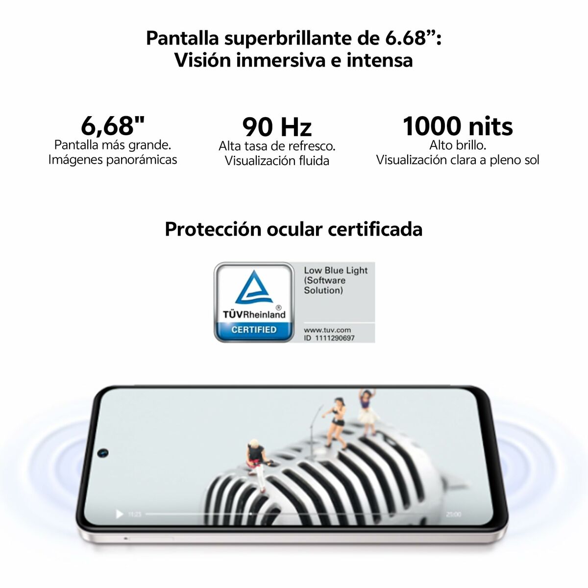 Smartphone Vivo Y19s Octa Core UNISOC T612 6 GB RAM 128 GB Black