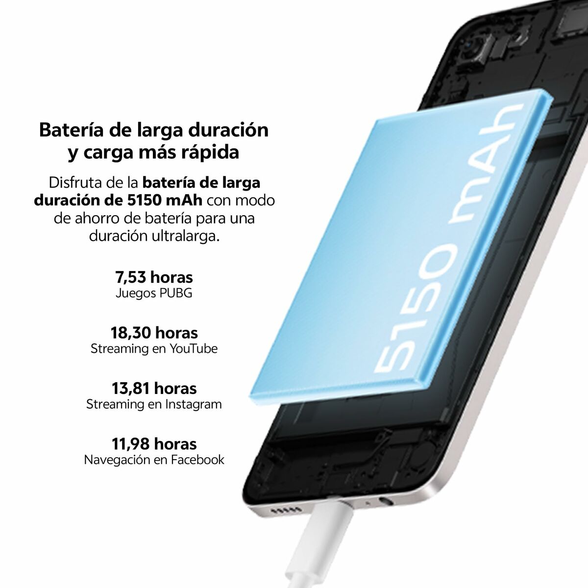 Smartphone Vivo Y19s Octa Core UNISOC T612 6 GB RAM 128 GB Silver