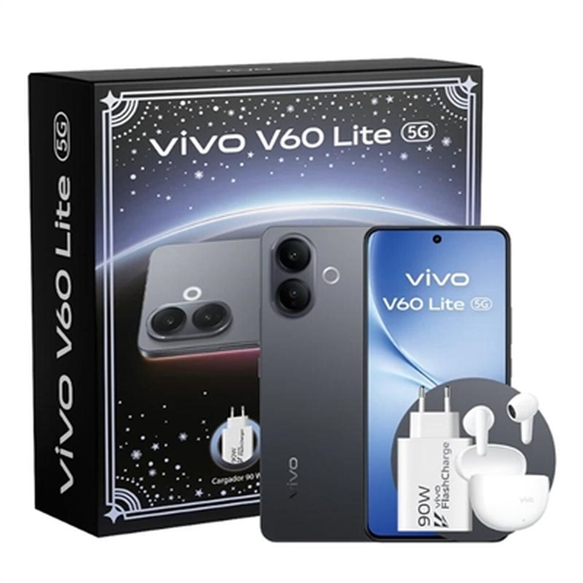 Picture of Smartphone Vivo V60 Lite 5G 6,7" Mediatek Dimensity 7300 8 GB RAM 256 GB Black