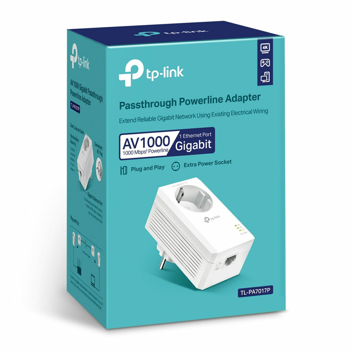 Afbeeldingen van Power Line TP-Link TL-PA7017P