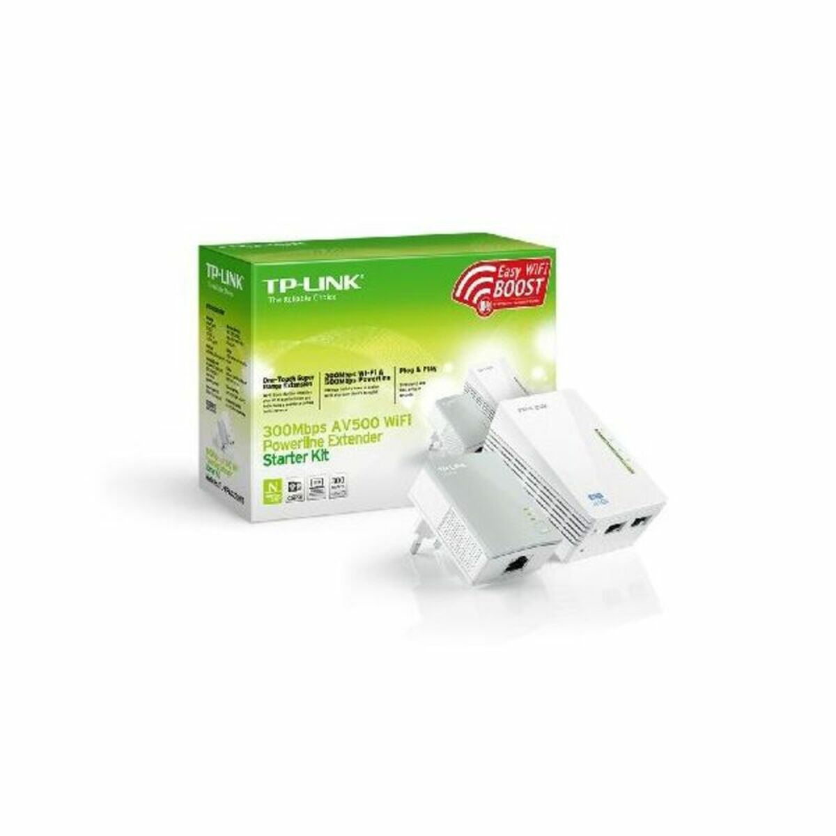 Afbeeldingen van TP-LINK WPA4220KIT Powerline Extension AV500 N300
