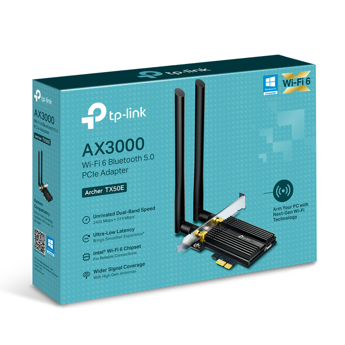 Bild von Wi-Fi Network Card TP-Link Archer TX50E 2400 Mbps PCIe
