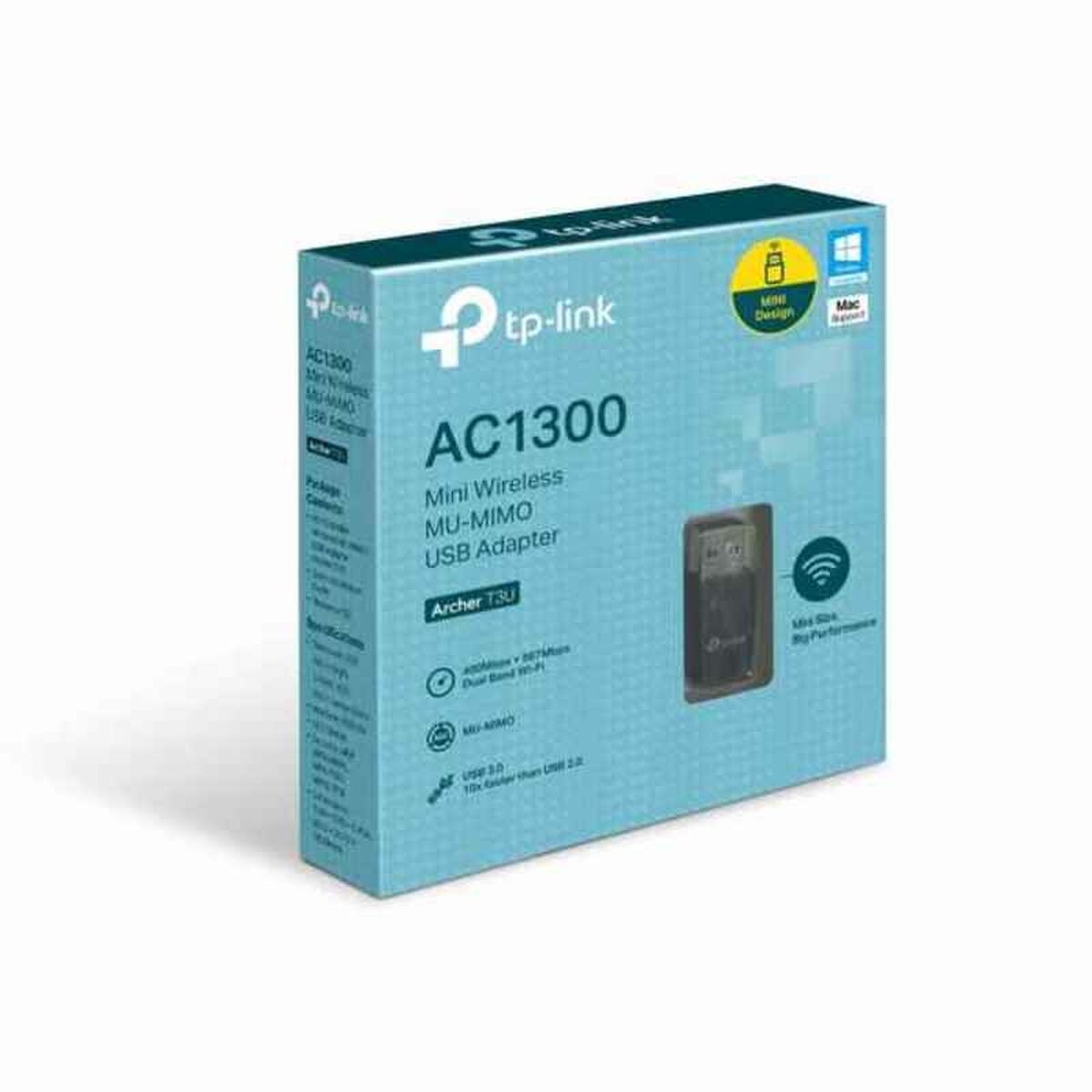 Image de Wi-Fi USB Adapter TP-Link ARCHER T3U AC1300 Black
