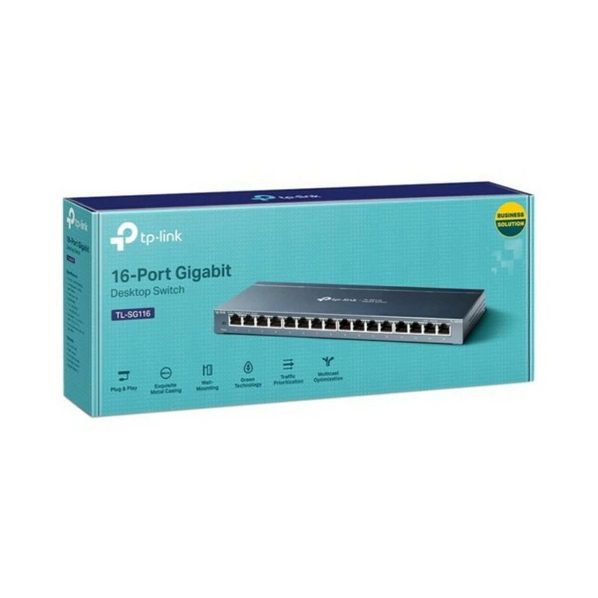 Obrazek Desktop Switch TP-Link TL-SG116 RJ45 Black (16 Ports)