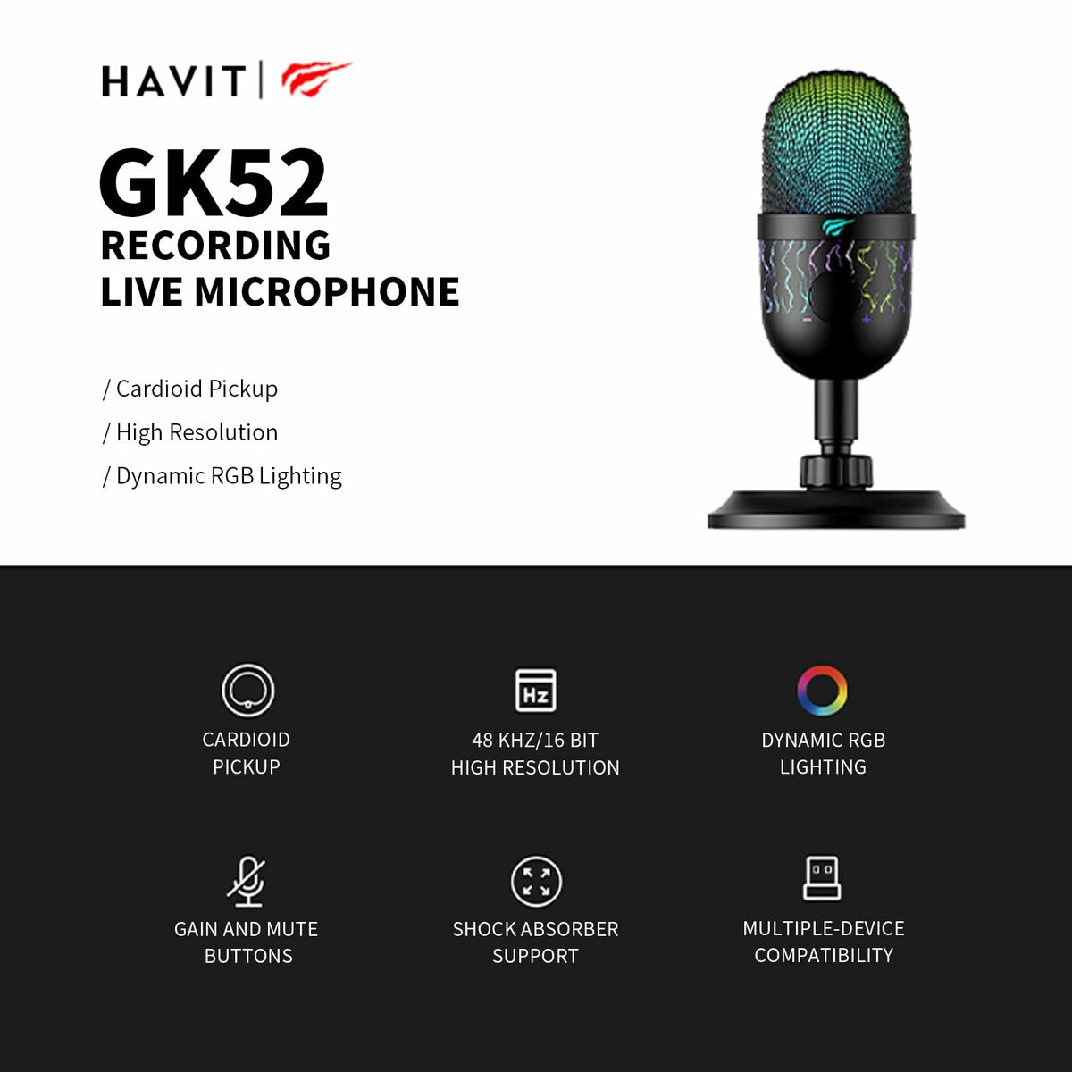 Afbeeldingen van Microphone Havit GK52