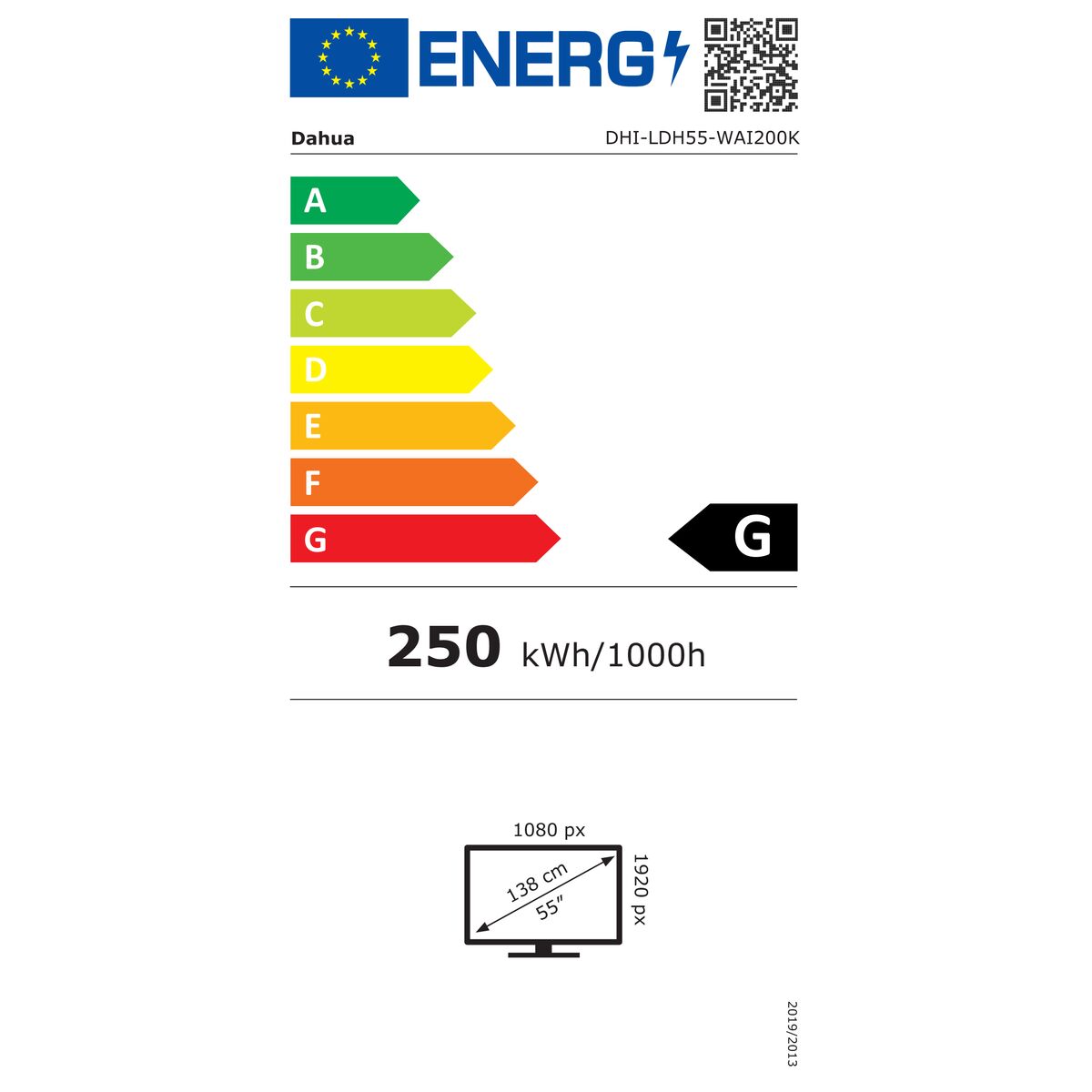 Afbeeldingen van Videowall Monitor Dahua 1.5.01.98.55746 Full HD 55"