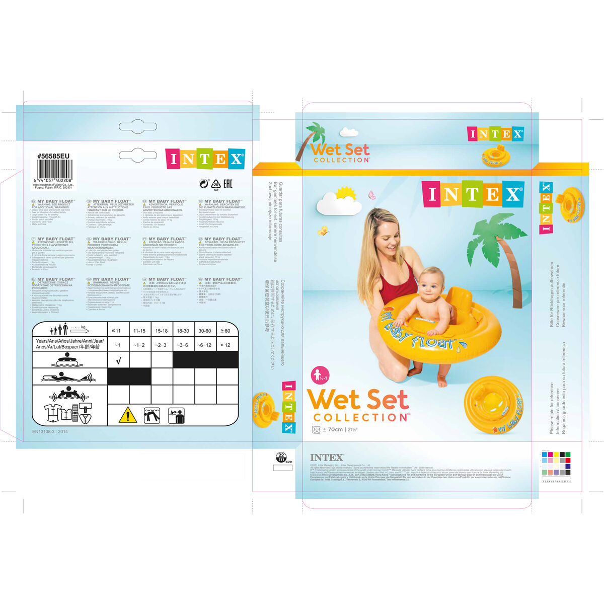 Zwemband voor baby's Intex 56585EU 70 cm + 6 Maanden