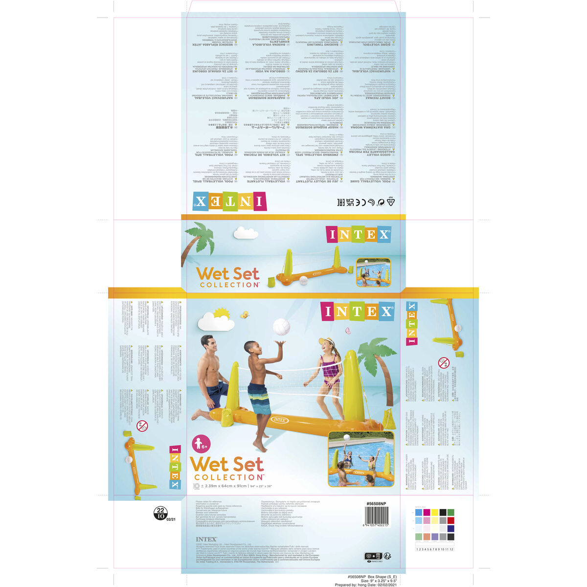 Inflatable Volleyball Net Intex 751 (239 x 64 x 91 cm)