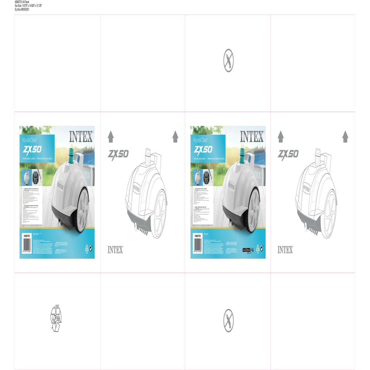 Automatische zwembadreinigers Intex Zx50 56,5 x 40 x 33 cm