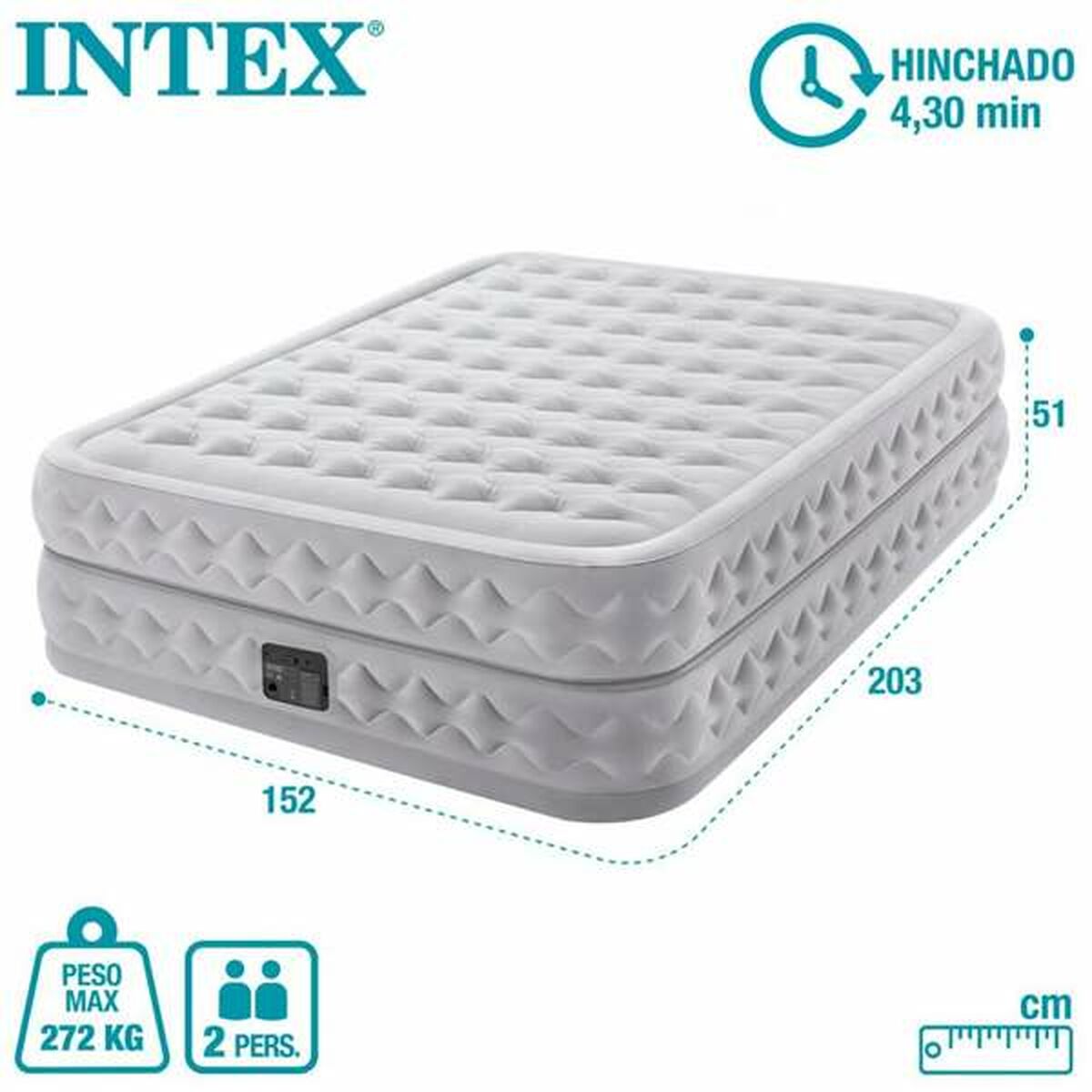 Opblaasmatras Intex 152 x 203 x 51 cm 272 kg
