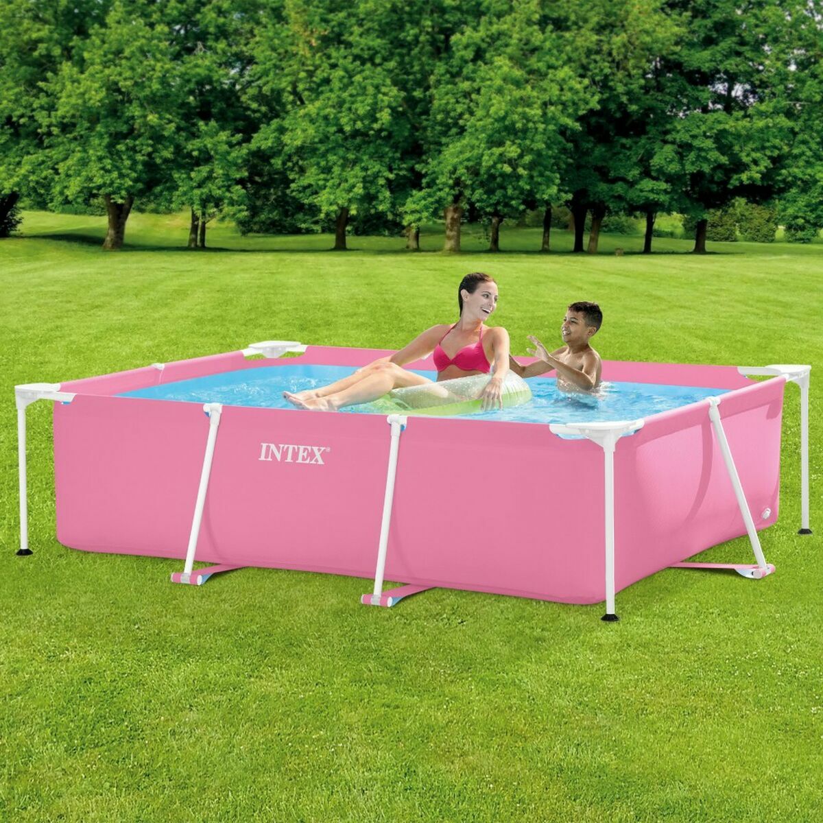 Zwembad Verwijderbaar Intex 220 x 150 x 60 cm Roze 1662 L
