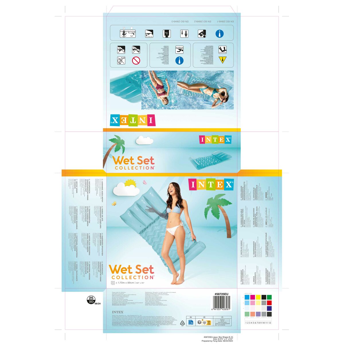 Air mattress Intex 89 x 173 cm Transparent