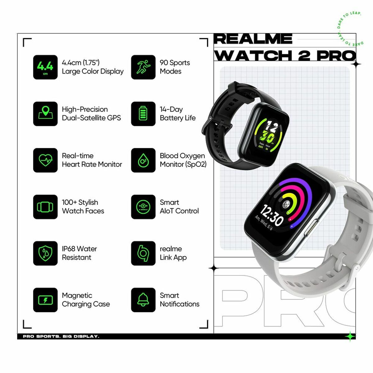Smartwatch Realme 2 PRO 4,4" IP68 GPS 390 mAh Zwart