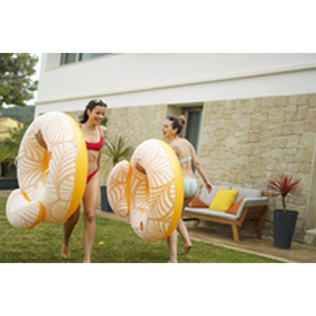 Bestway Komfort Deluxe Aufblasbarer Sessel mit Rückenlehne und Griffen 118x117 cm Strand und Pool 43643 - Thumbnail 7