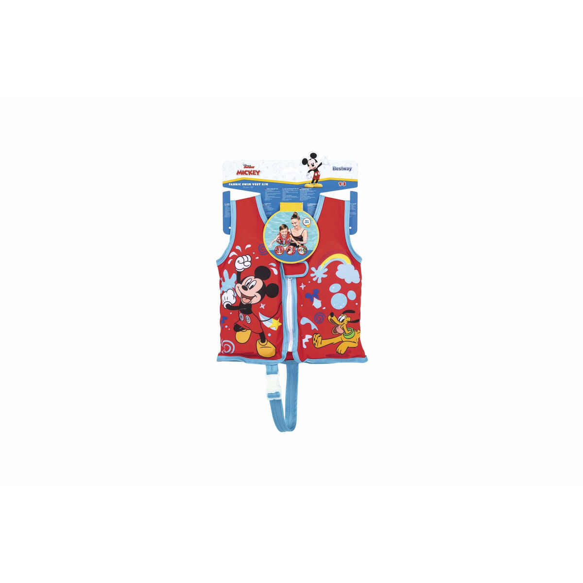 Bestway Disney Mickey Mouse Chaleco UPF 50+ 51 cm +1 tot 3 Jaar Zwembad en Strand 09101