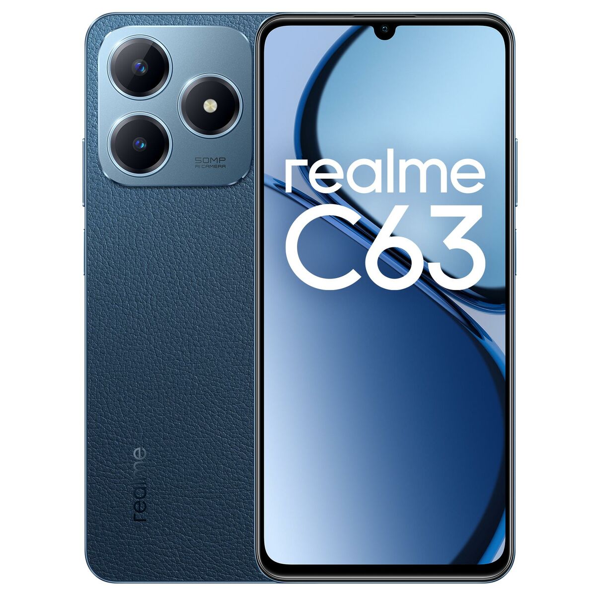 Realme C63 Smartphone med 6,7" Skærm, 8GB RAM og 256GB Lager i Blå