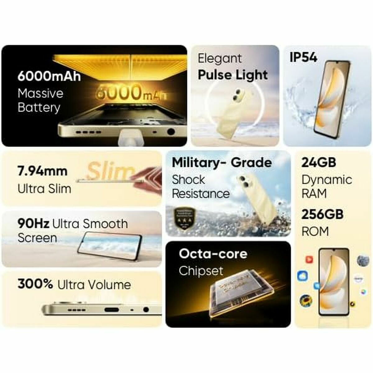 Smartphone Realme NOTE 70T 6,74" Octa Core Unisoc T7250 4 GB RAM 128 GB Gold