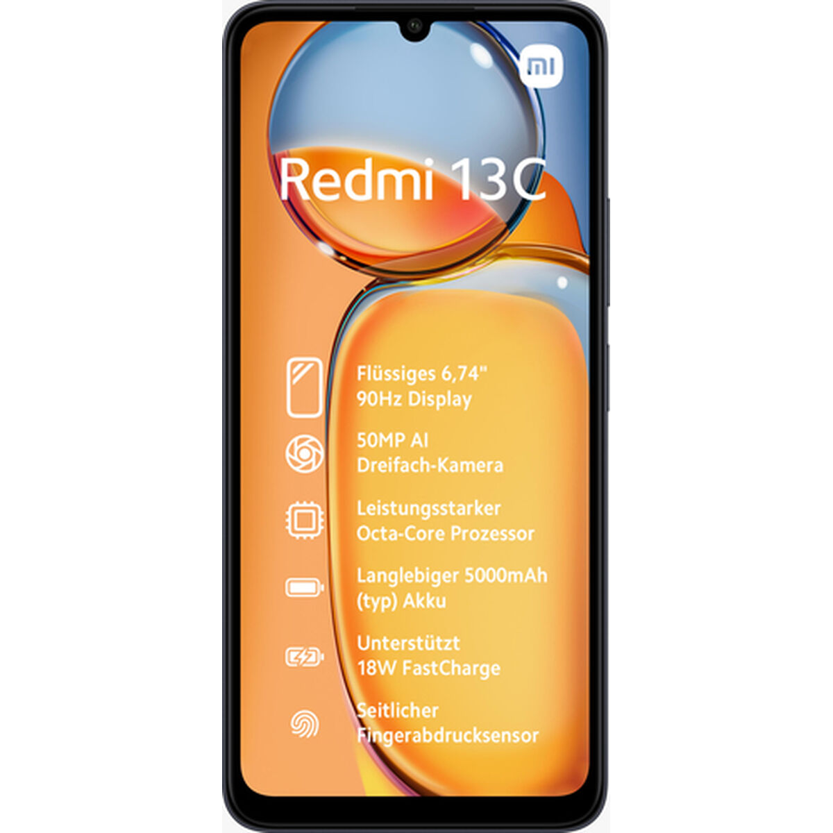 Smartphone Xiaomi REDMI 13C ARM Cortex-A55 MediaTek Helio G85 6 GB RAM 128 GB Noir
