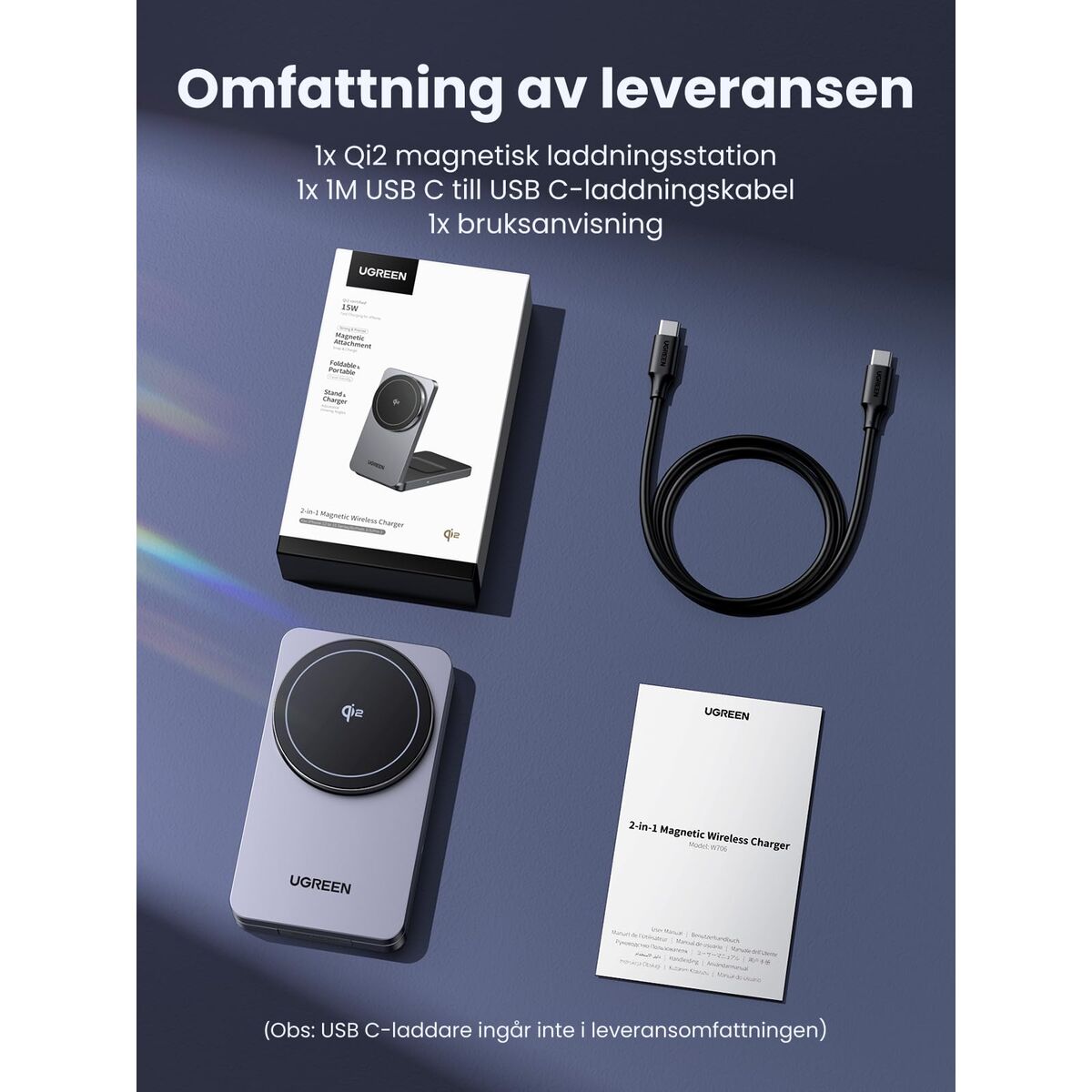 Powerbank Ugreen 45023 Grey 2-in-1