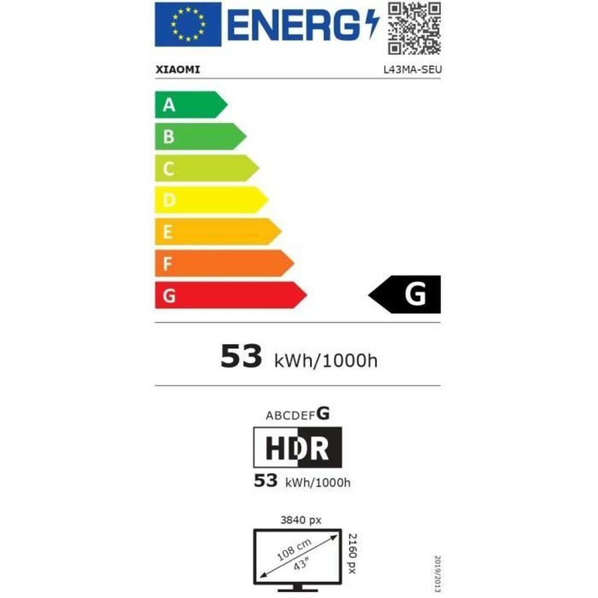Afbeeldingen van Smart TV Xiaomi ELA5493EU 4K Ultra HD 43" LED HDR