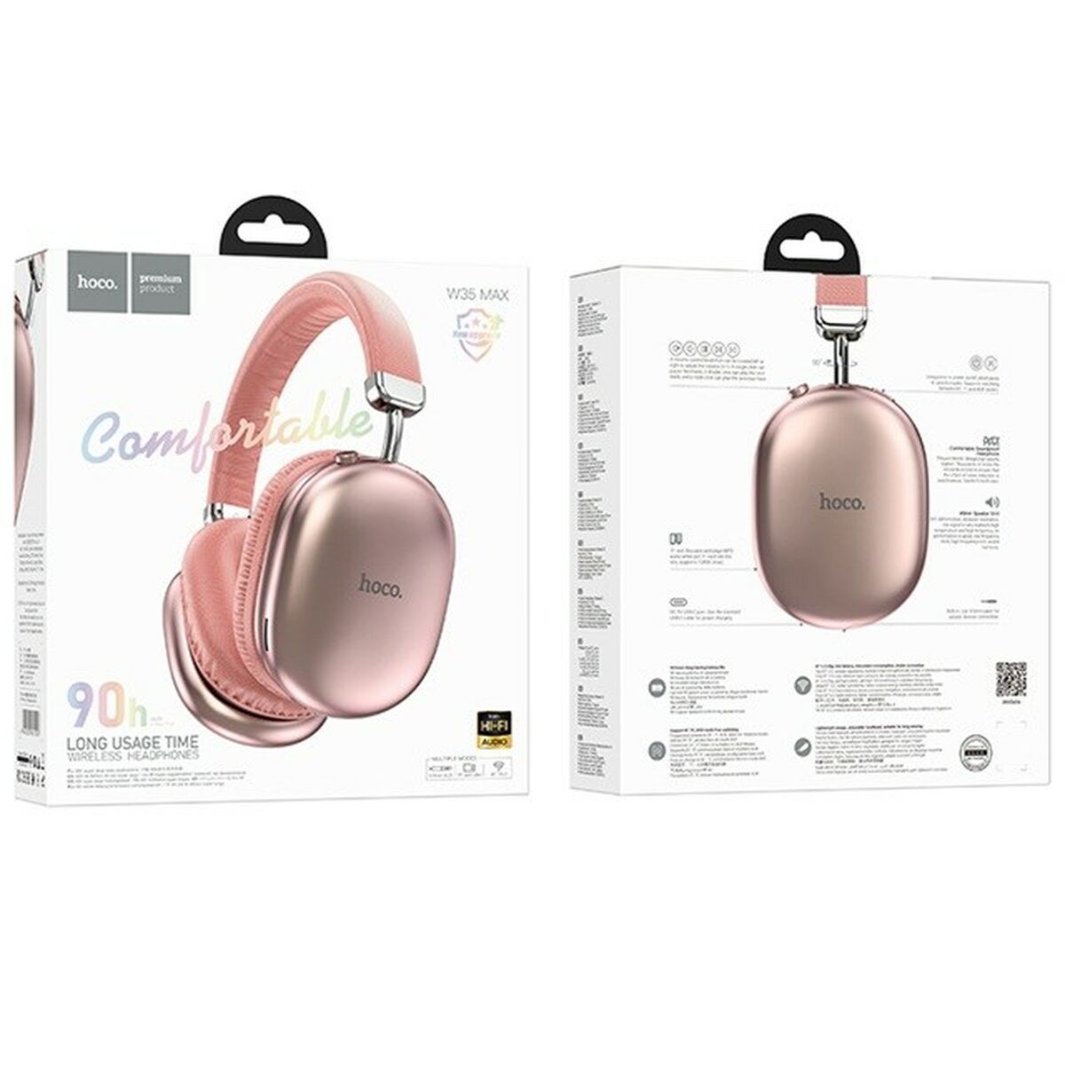 Image secondaire de Casques Sans Fil Hoco W35 Max Joy Rose