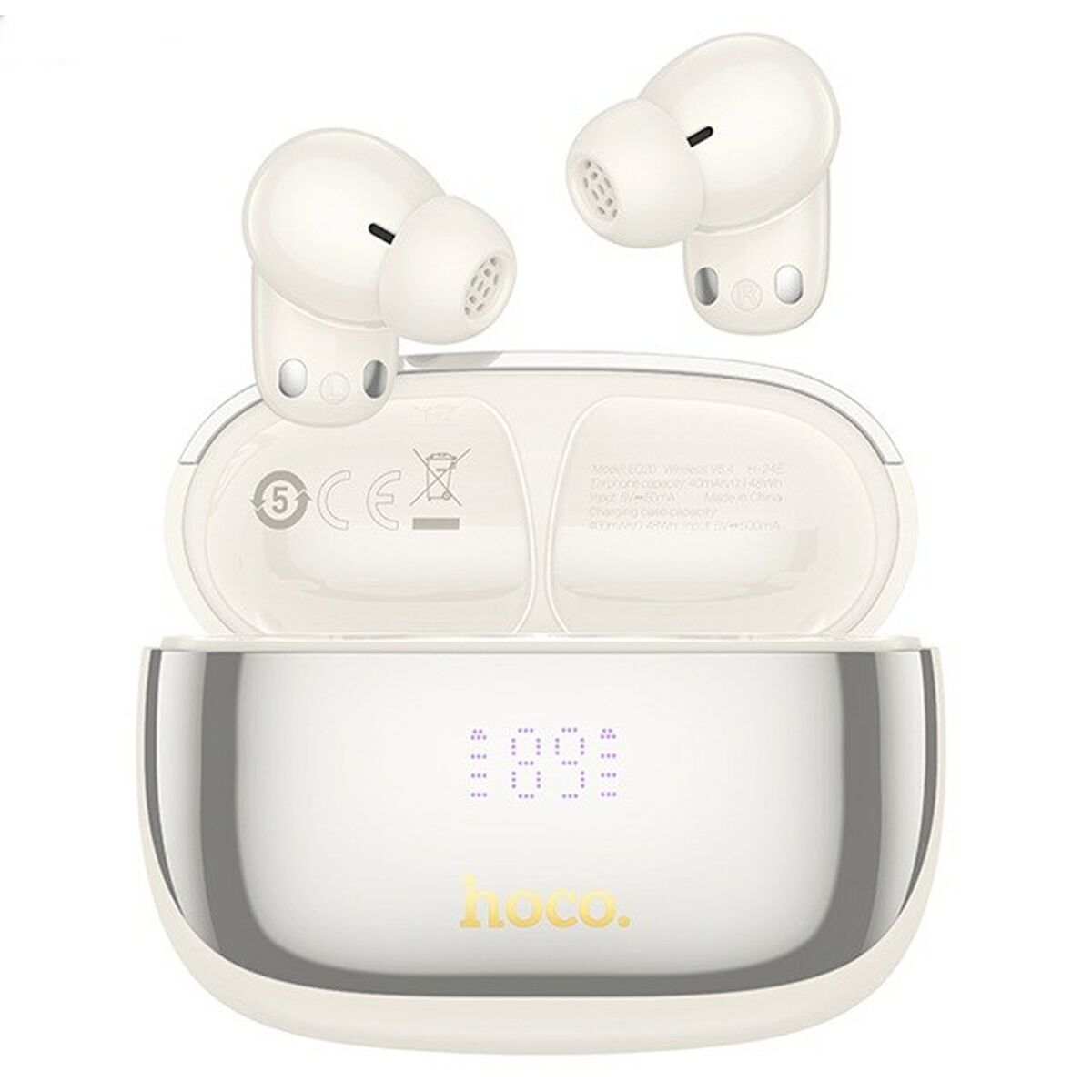 Image secondaire de Écouteurs Sans Fil avec Étui de Charge Hoco EQ20 Rhyme Blanc
