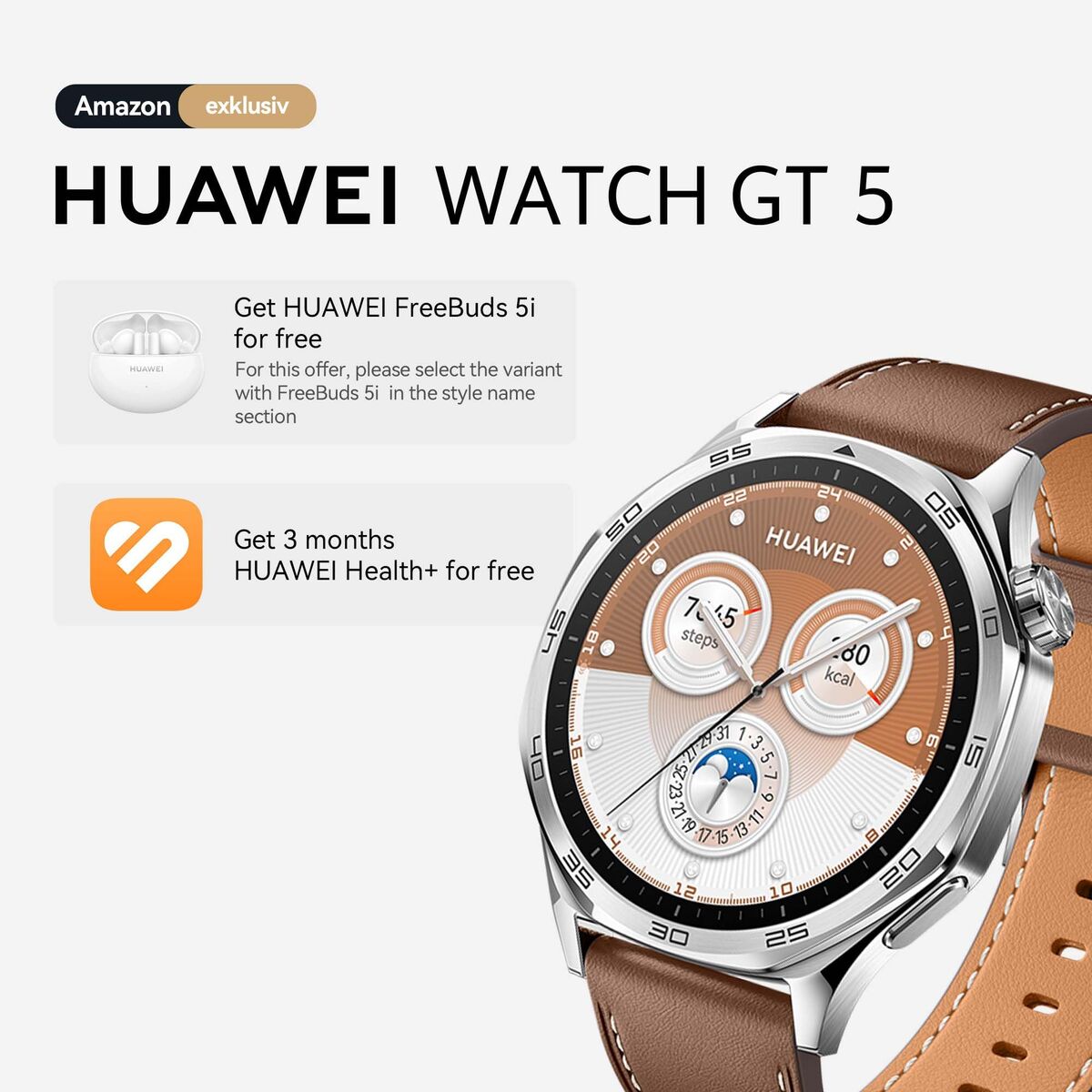 Obrazek Smartwatch Huawei Watch GT 5 Brown 1,5'' 46 mm Ø 46 mm