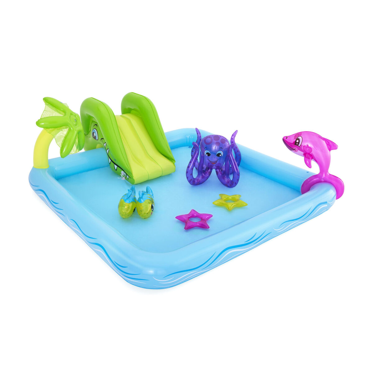 Bestway Opblaasbaar Zwembad Aquarium Speelpark 239x206x86 cm +2 Jaar Tuin 53052