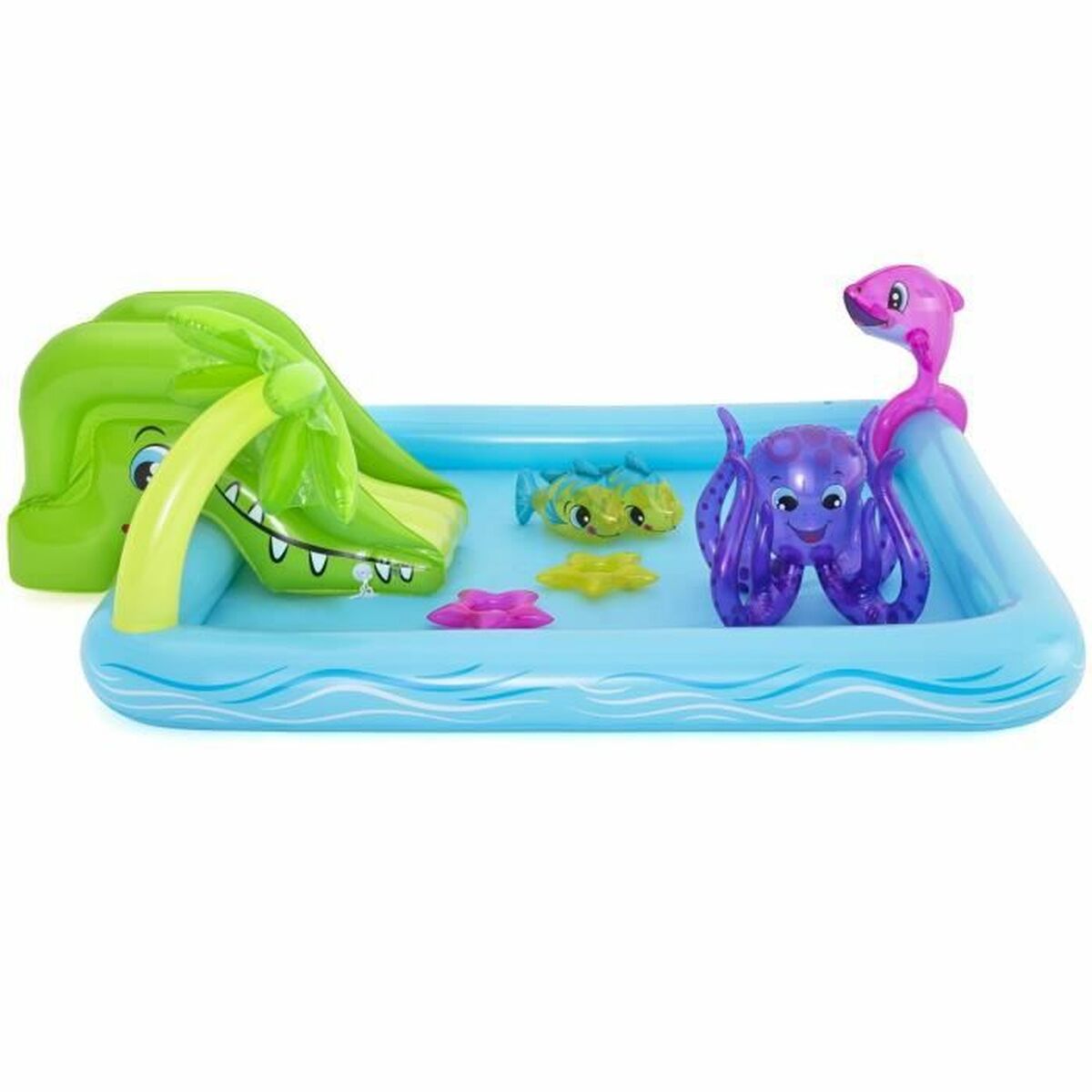 Bestway Opblaasbaar Zwembad Aquarium Speelpark 239x206x86 cm +2 Jaar Tuin 53052