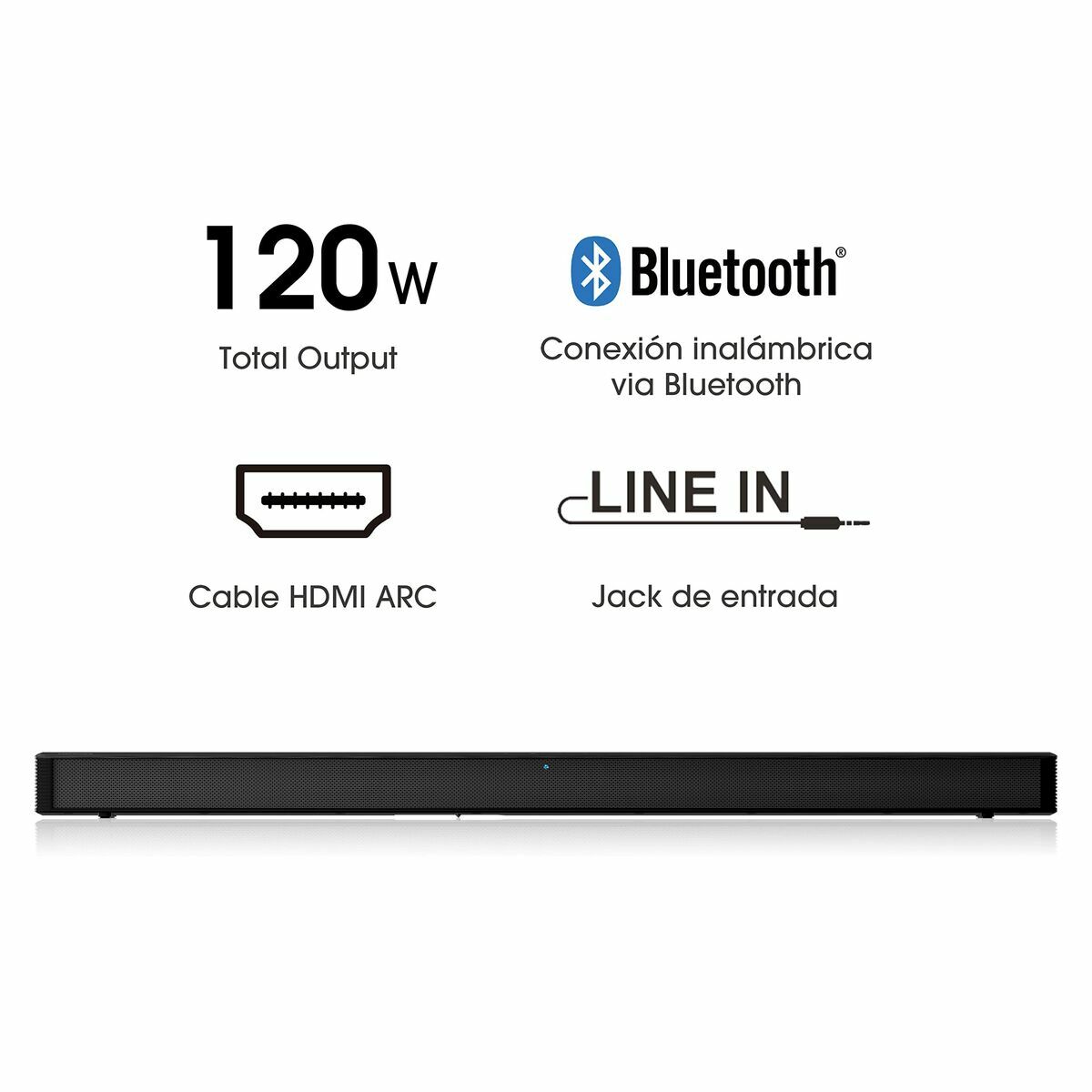 Afbeeldingen van Soundbar Hisense HS205G Black 120 W (Refurbished A)