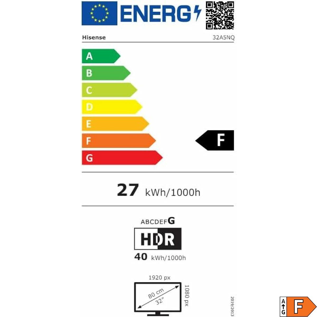 Picture of Smart TV Hisense 32A5NQ 32 32" Full HD 2K LED HDR D-LED QLED