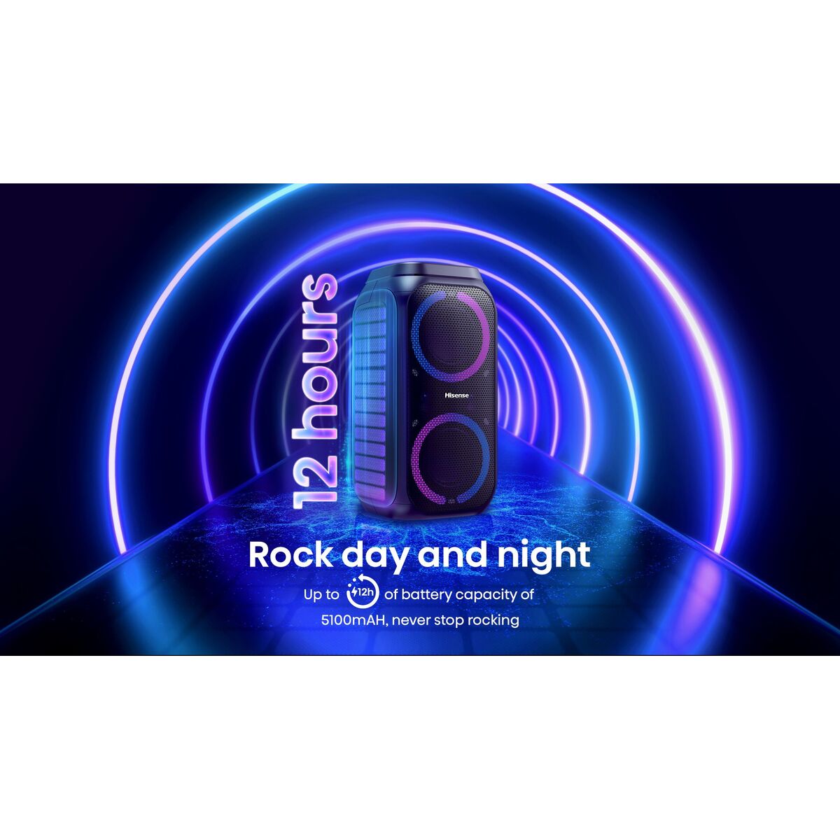 Image de Portable Bluetooth Speakers Hisense Party Rocket 160 Black 160 W