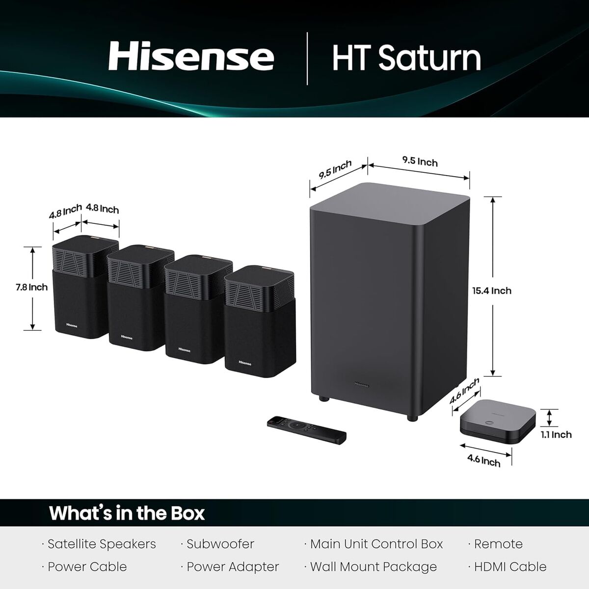Image de Soundbar Hisense HT SATURN Black