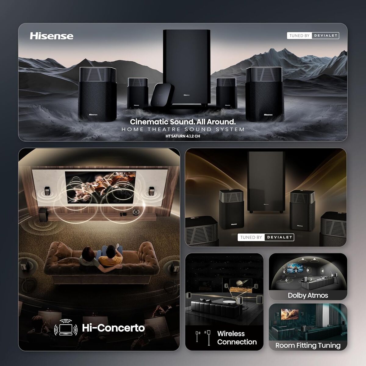 Image de Soundbar Hisense HT SATURN Black