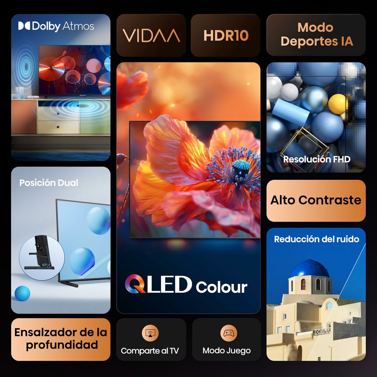 Afbeeldingen van Smart TV Hisense 32A5Q 32" Full HD HDR HDR10 QLED