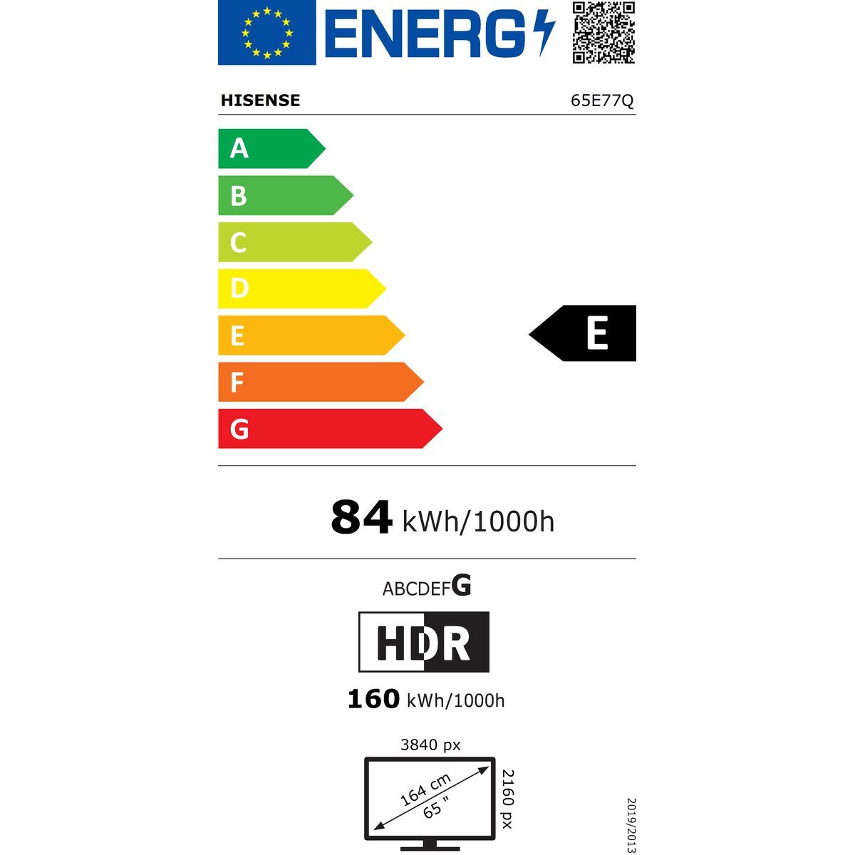 Afbeeldingen van Smart TV Hisense 65E77Q 65 65" 4K Ultra HD