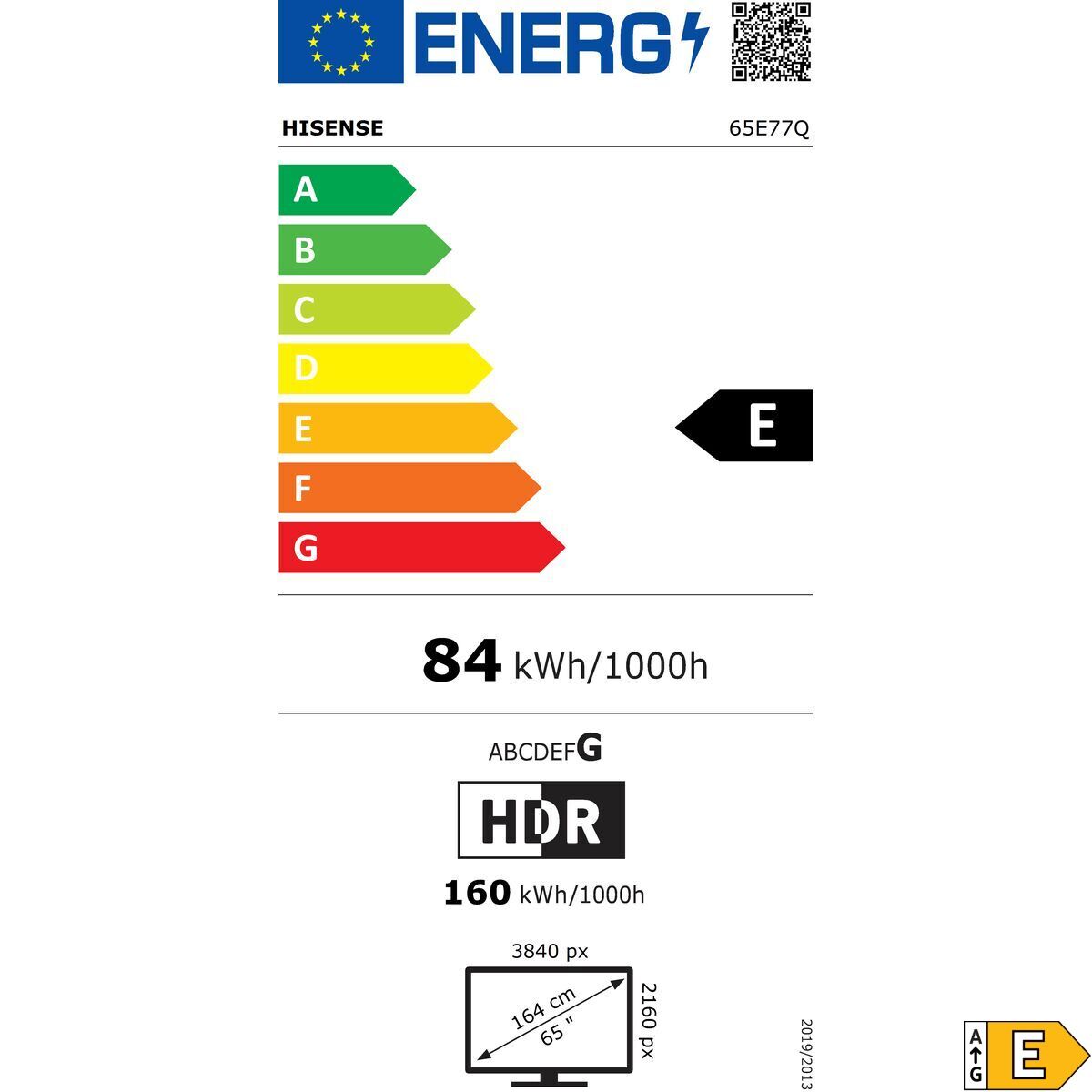 Afbeeldingen van Smart TV Hisense 65E77Q 65 65" 4K Ultra HD