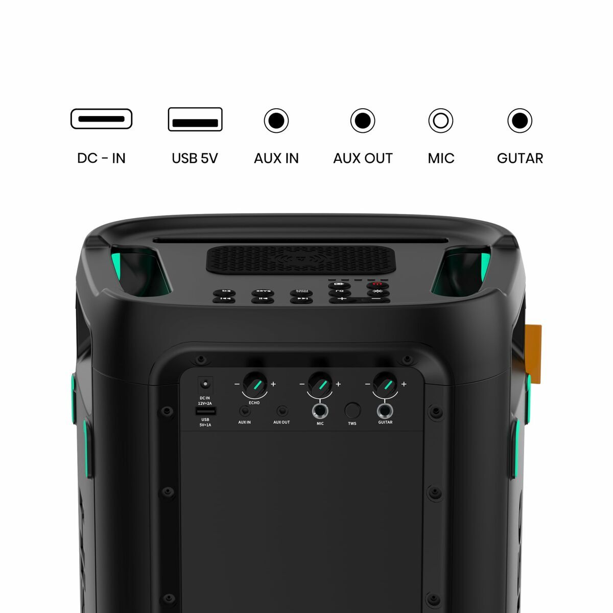 Picture of Portable Bluetooth Speakers Hisense PARTY STORM Black 300 W