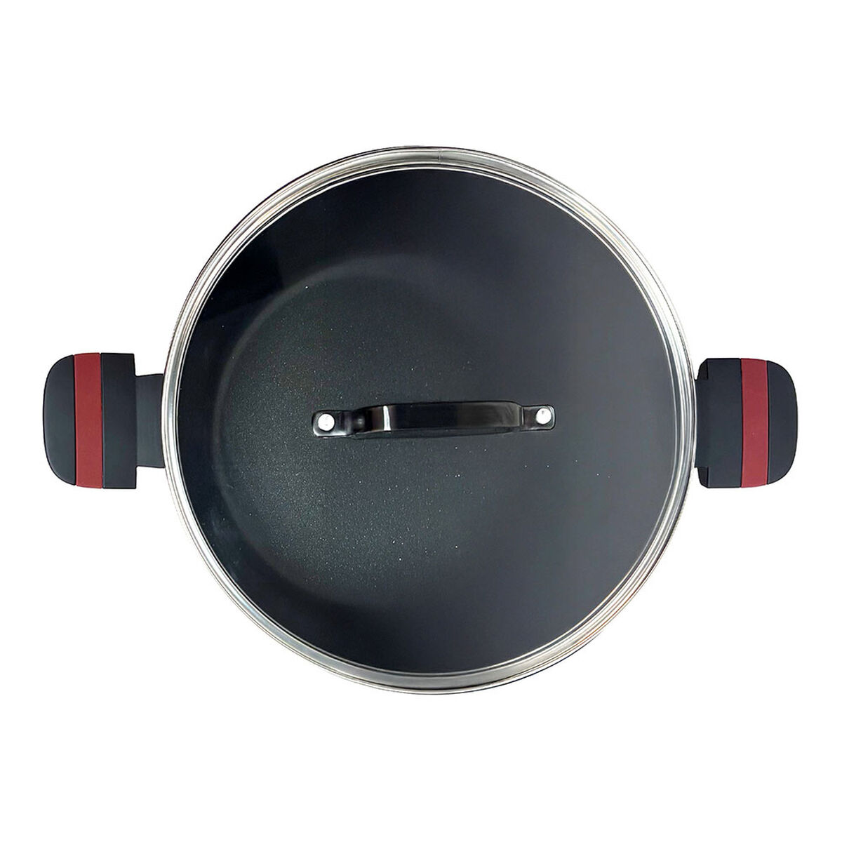 Casserole with lid San Ignacio denia experto Black Red Ø 20 cm, view 2