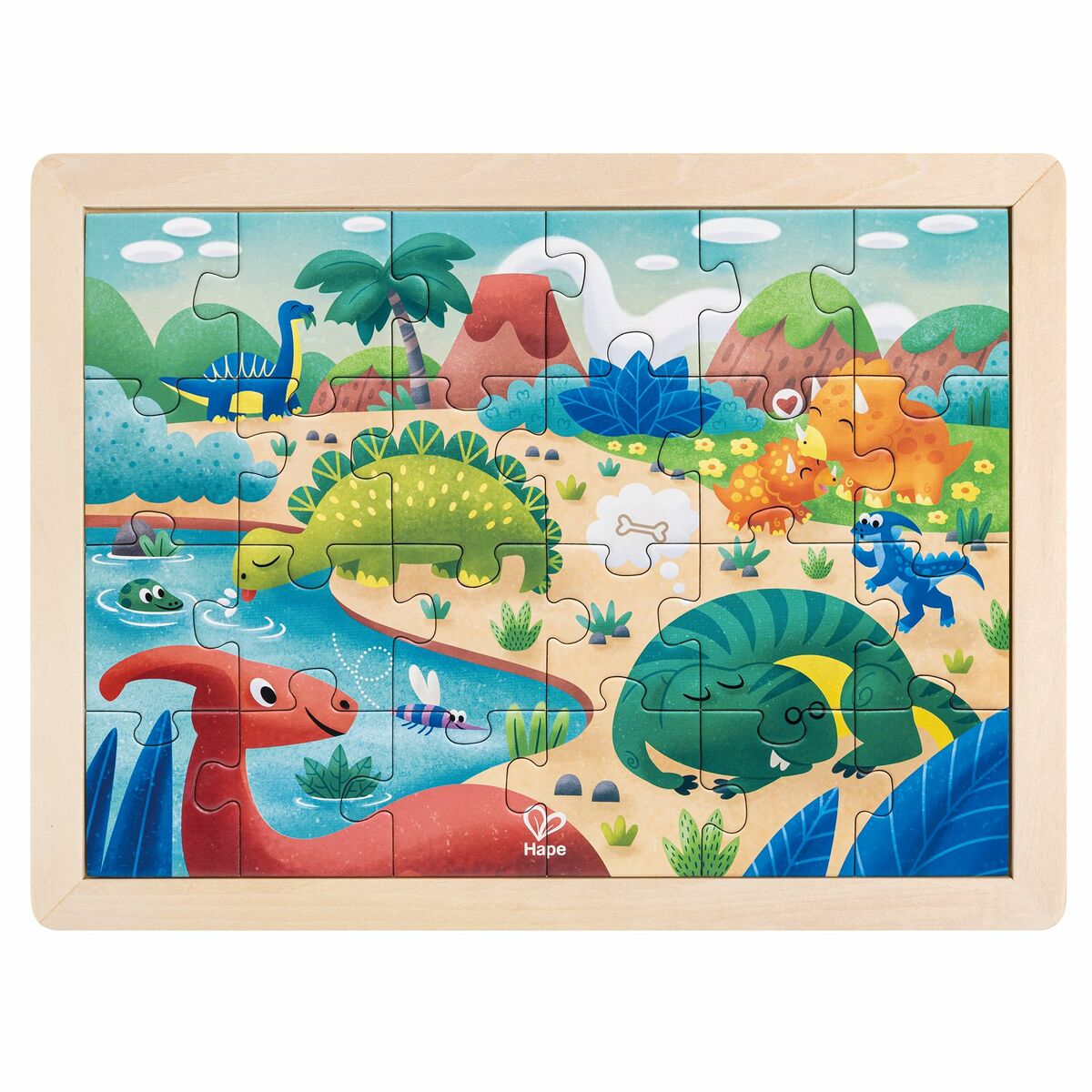 układanka puzzle Hape Dinozaury