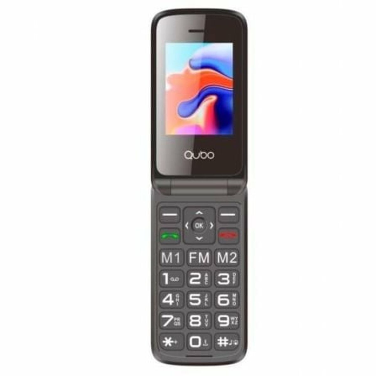 Mobiltelefon til ældre voksne Qubo X-247BKC