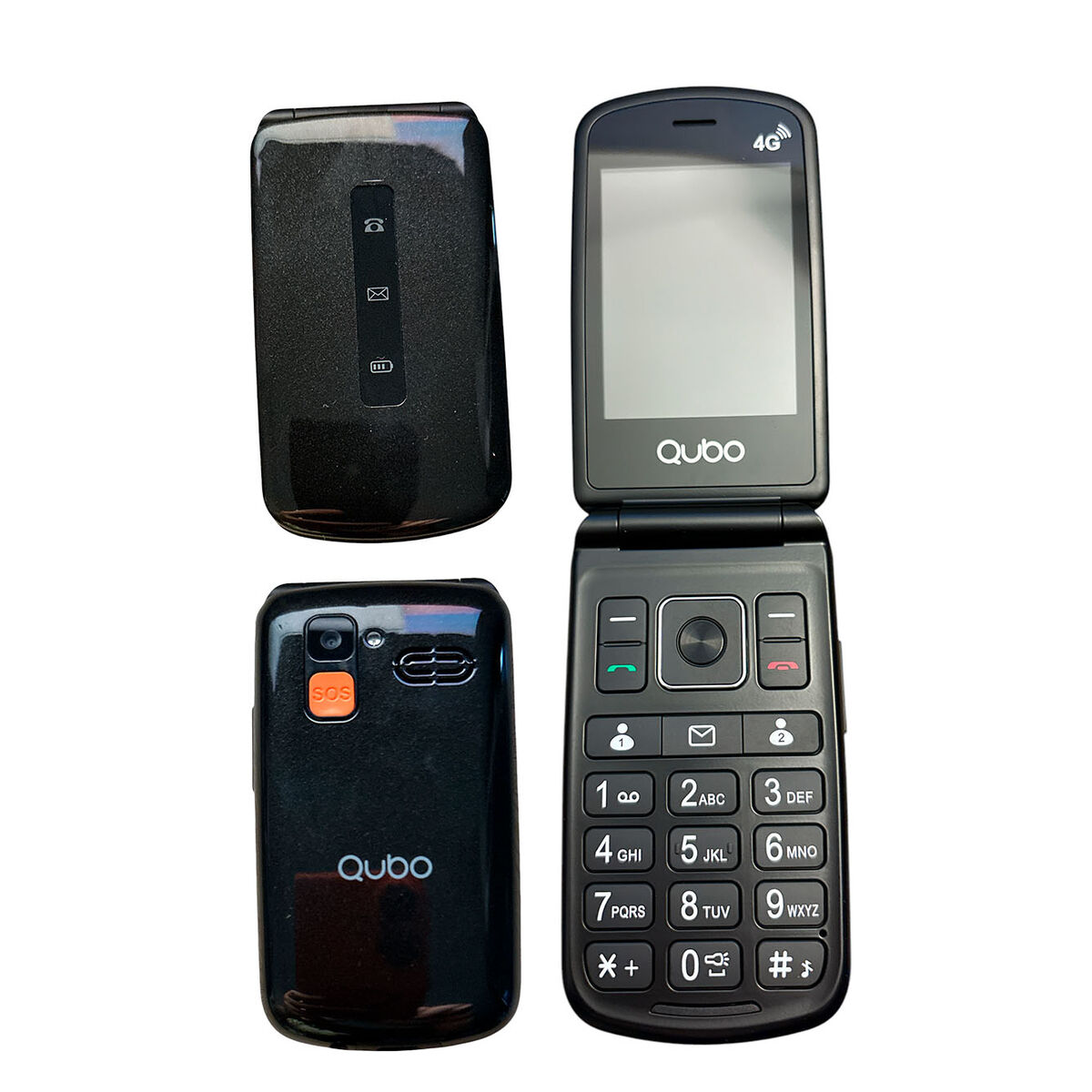Bild von Mobile telephone for older adults Qubo P-210NW 4G Black 128 GB 256 GB Single Core 75"