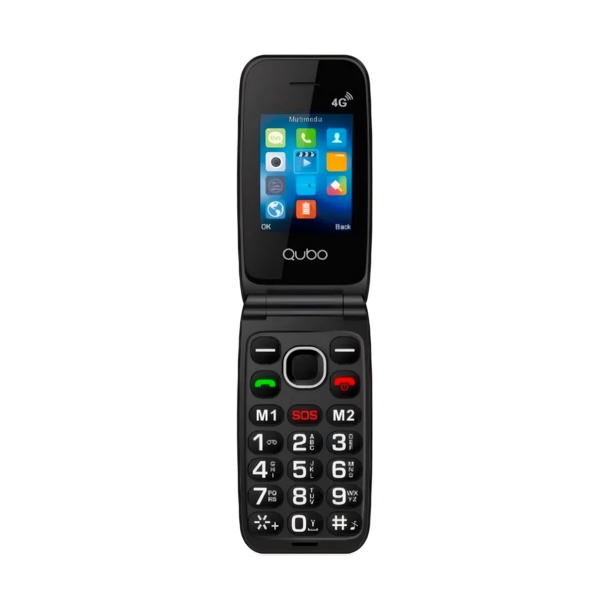 Bild von Mobile telephone for older adults Qubo NEO2NW BK 4G Black 2.4"