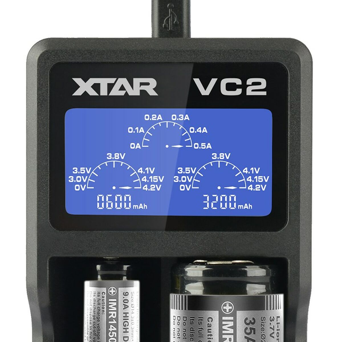 Afbeeldingen van Battery charger Xtar VC2 Litio Ion Batteries x 2