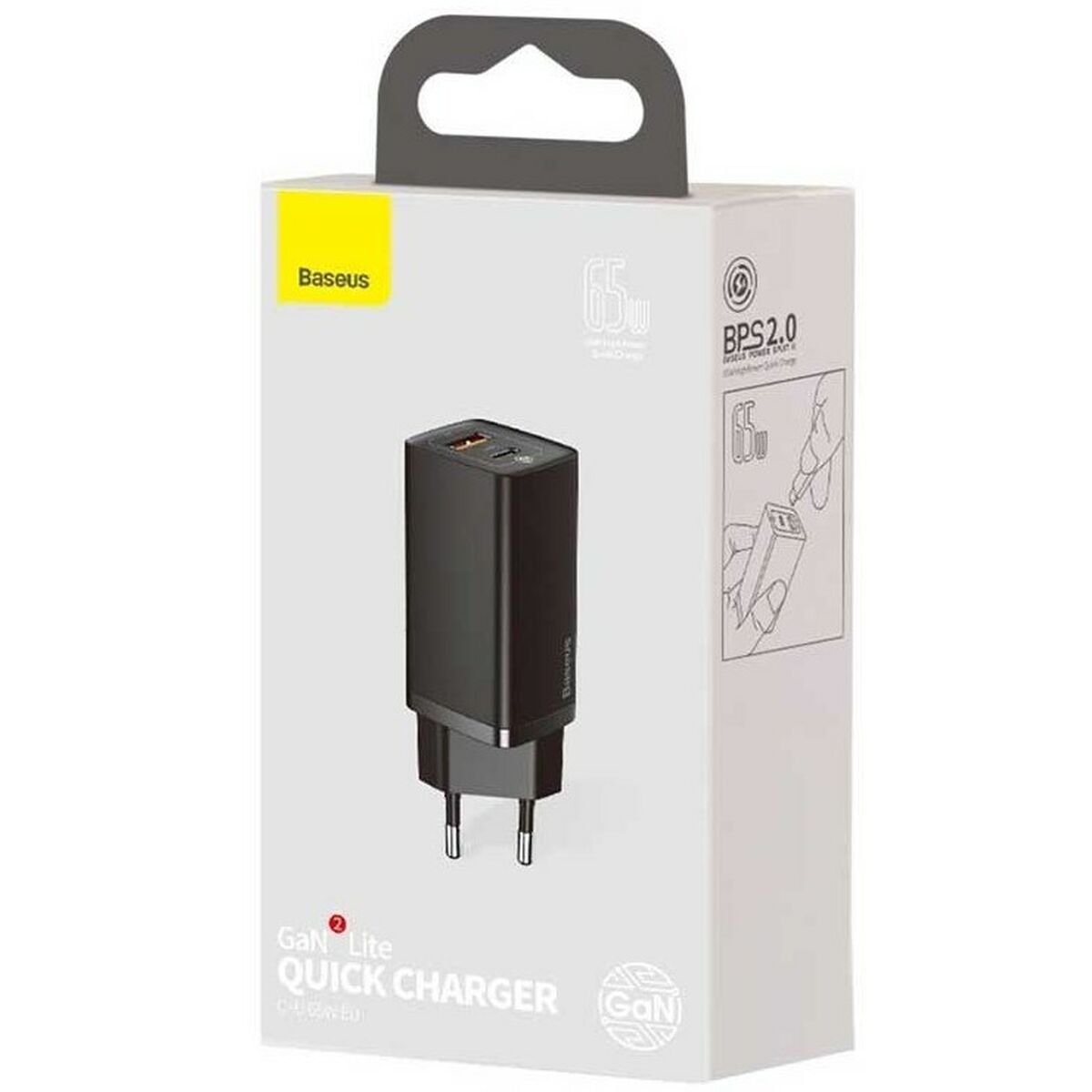Chargeur mural Baseus CCGAN2L-B01 Noir 18 W 65 W 45 W (1 Unité)