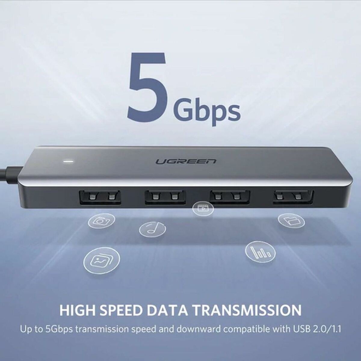 Afbeeldingen van USB Hub Ugreen 64260 Grey