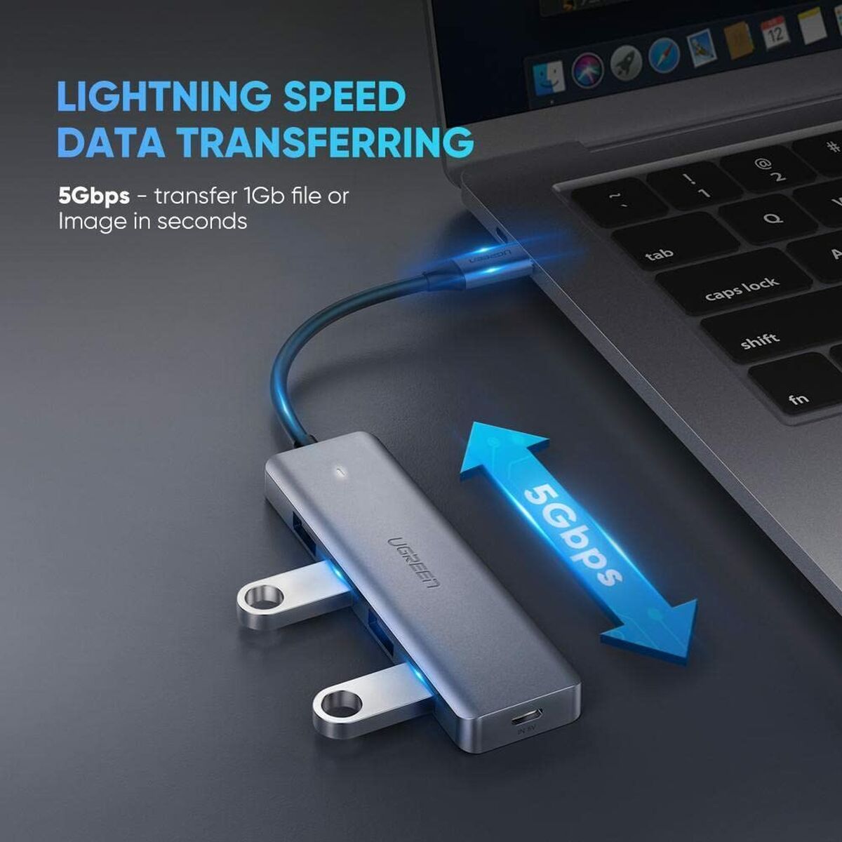 Afbeeldingen van USB Hub Ugreen 64266 Silver
