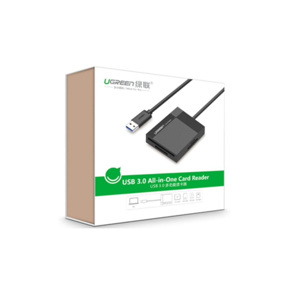 Afbeeldingen van Card Reader Ugreen 30231 Black