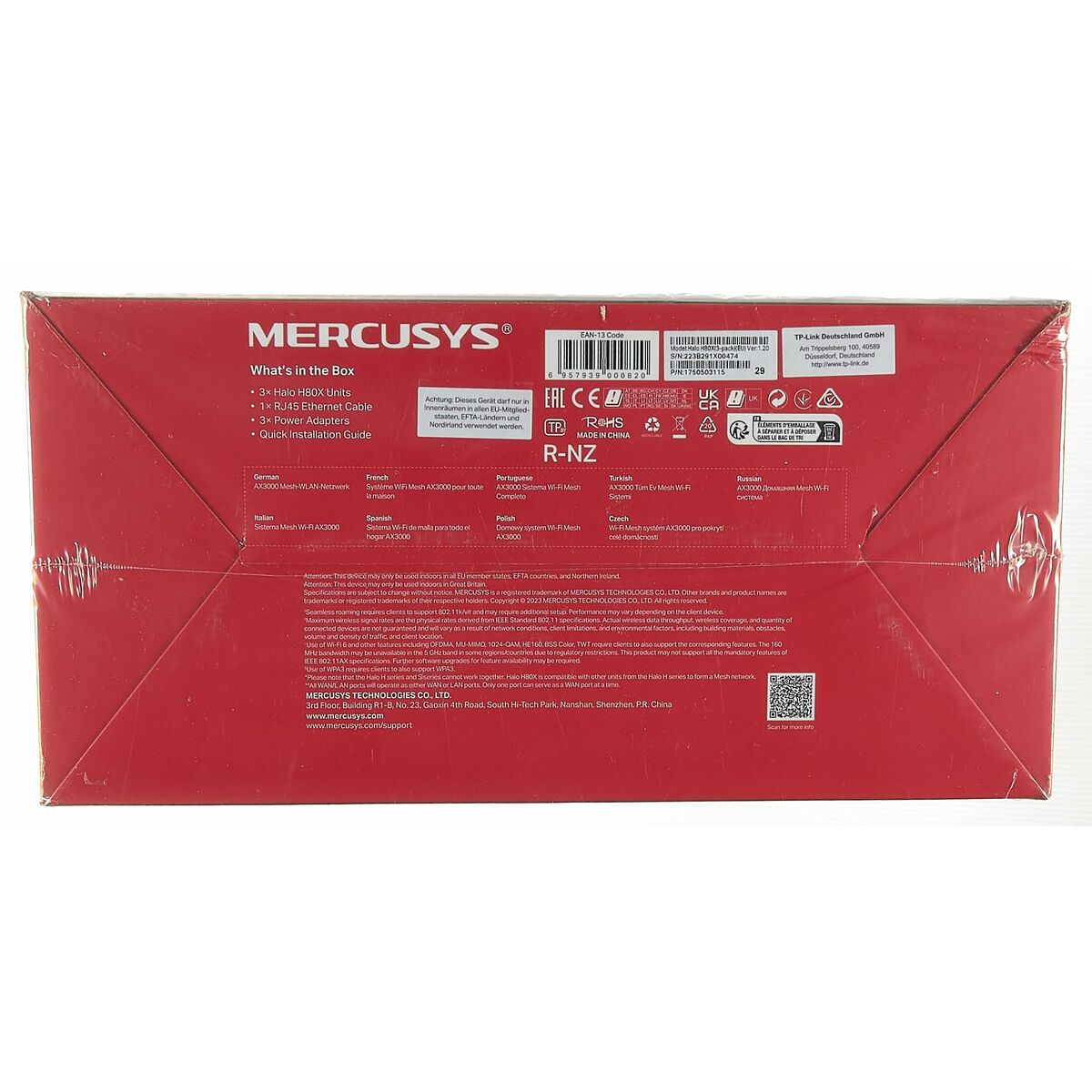 Afbeeldingen van Access point Mercusys Halo H80X(3-pack) White